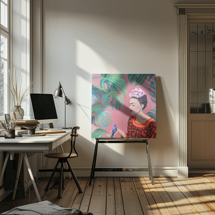 Te Confier Chacun De Mes Secrets by Sylvie Demers Square Canvas Print Art for Modern Home Decor. Decorate your office or living room with canvas artwork