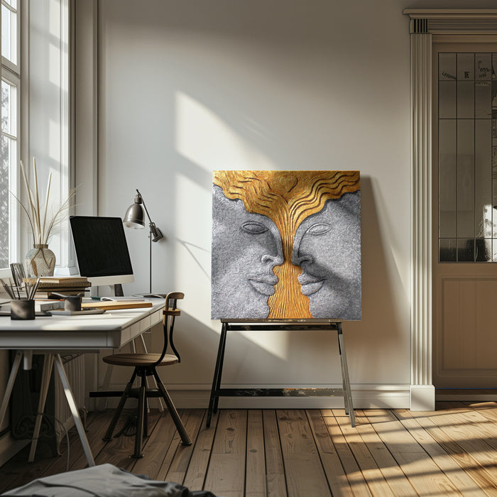 TREE OF LOVE by ALLA GRANDE Square Canvas Print Art for Modern Home Decor. Decorate your office or living room with canvas artwork