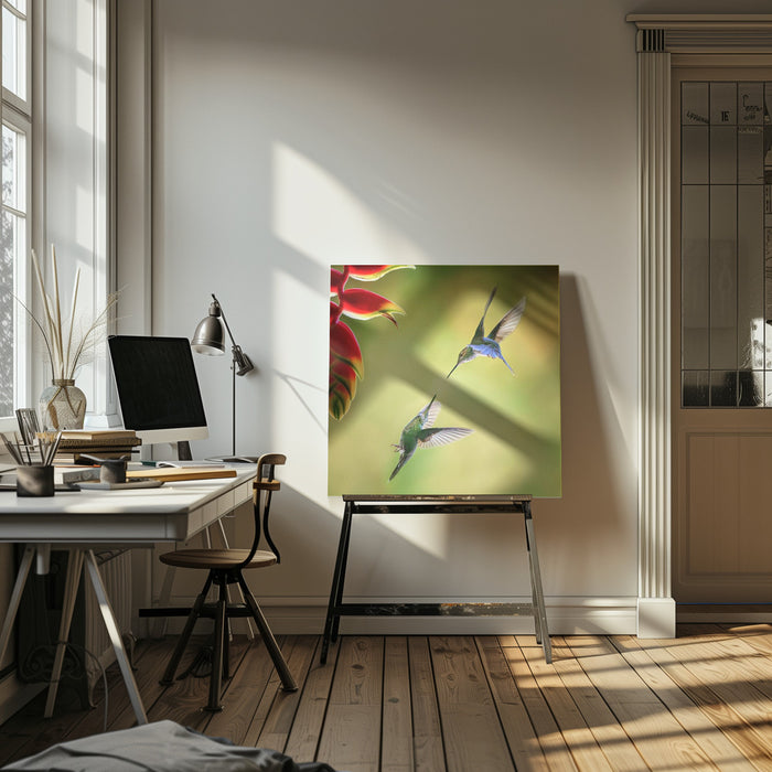 Pas de deux by Yun Gong Square Canvas Print Art for Modern Home Decor. Decorate your office or living room with canvas artwork