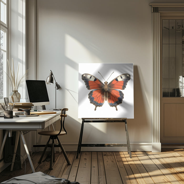 Butterfly 49 by Bilge Paksoylu Square Canvas Print Art for Modern Home Decor. Decorate your office or living room with canvas artwork