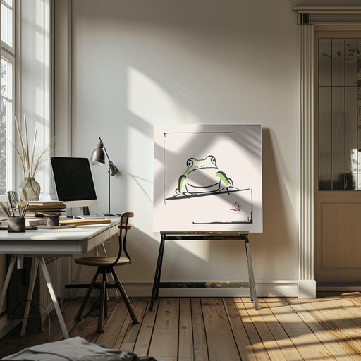 Frog by Vision Grasp Art Square Canvas Print Art for Modern Home Decor. Decorate your office or living room with canvas artwork