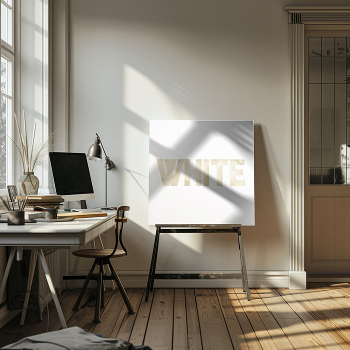 White by Julia Ramiro Square Canvas Print Art for Modern Home Decor. Decorate your office or living room with canvas artwork
