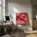 Red by Julia Ramiro Square Canvas Print Art for Modern Home Decor. Decorate your office or living room with canvas artwork