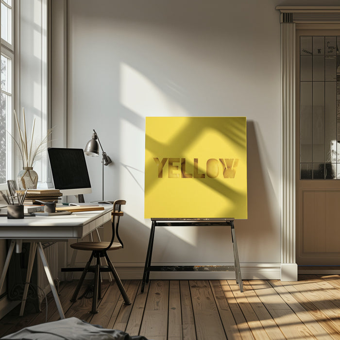 Yellow by Julia Ramiro Square Canvas Print Art for Modern Home Decor. Decorate your office or living room with canvas artwork