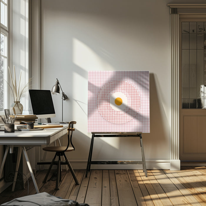 Egg Plate Ou0.1 by Julia Ramiro Square Canvas Print Art for Modern Home Decor. Decorate your office or living room with canvas artwork