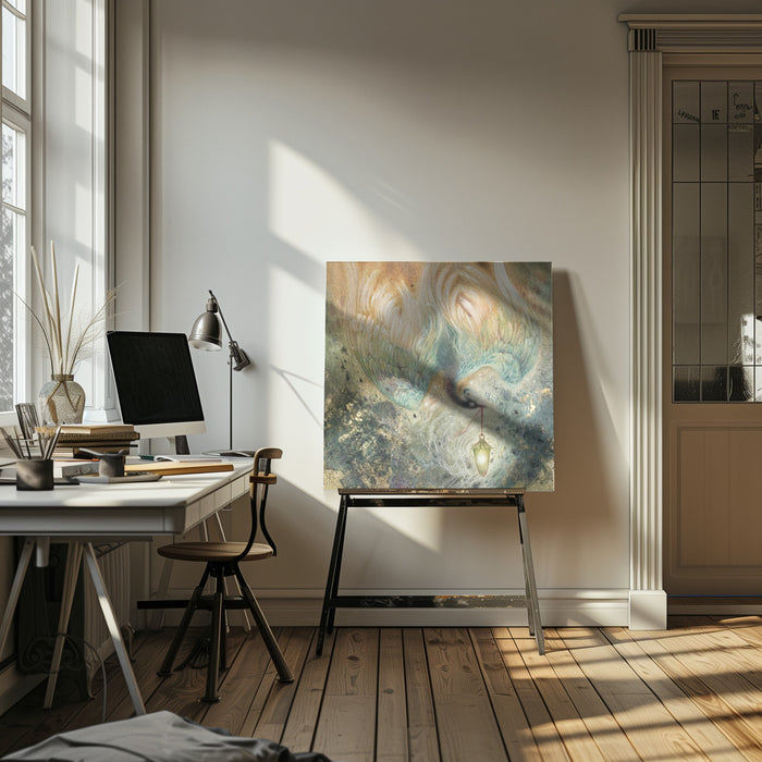 Lighting the Path Square Canvas Art  Stephanie Law 