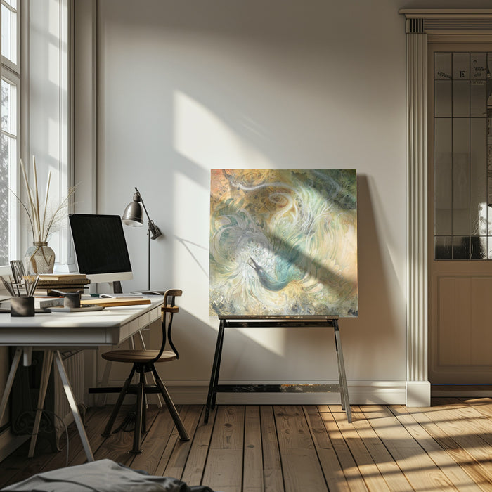 In the Gardens of the Sun by Stephanie Law Square Canvas Print Art for Modern Home Decor. Decorate your office or living room with canvas artwork