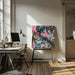 Ink and oil abstract 02 by Little Dean Square Canvas Print Art for Modern Home Decor. Decorate your office or living room with canvas artwork
