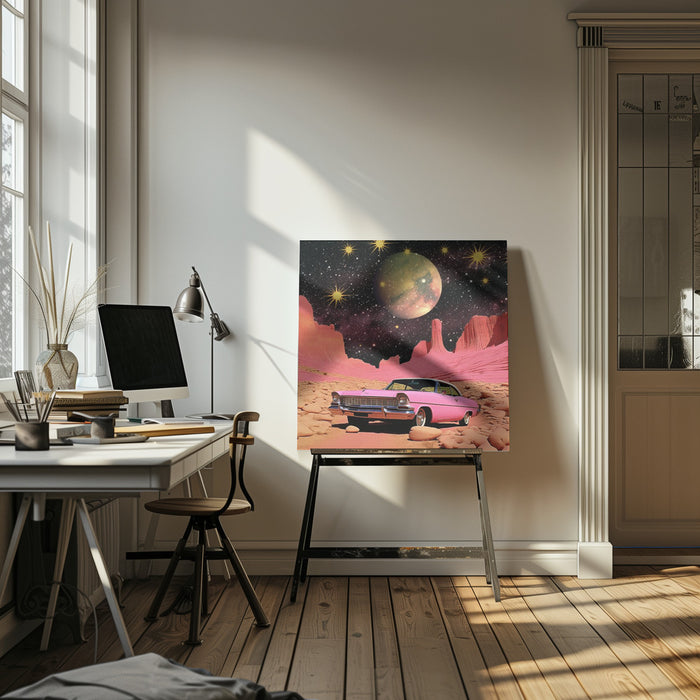 SpaceRide 3.0 by Samantha Hearn Square Canvas Print Art for Modern Home Decor. Decorate your office or living room with canvas artwork