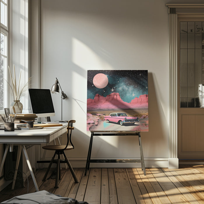 SpaceRide 4.0 by Samantha Hearn Square Canvas Print Art for Modern Home Decor. Decorate your office or living room with canvas artwork