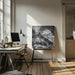 AMSTERDAM Idyllic impression from Singel - Monochrome by Melanie Viola Square Canvas Print Art for Modern Home Decor. Decorate your office or living room with canvas artwork