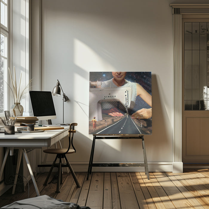 This Is How a Road Gets Made by Vertigo Artography Square Canvas Print Art for Modern Home Decor. Decorate your office or living room with canvas artwork