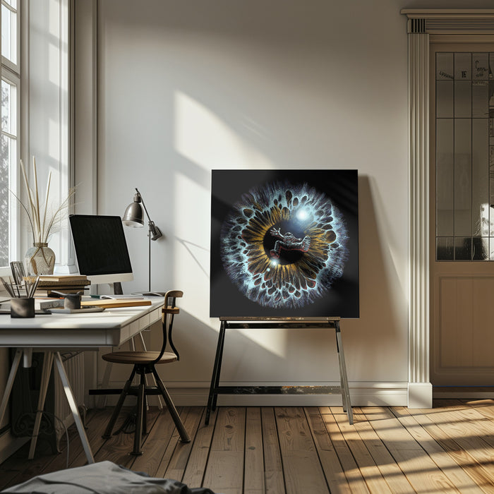 Lost In Your Eye Cosmic by Alirıza ÇAKIR Square Canvas Print Art for Modern Home Decor. Decorate your office or living room with canvas artwork