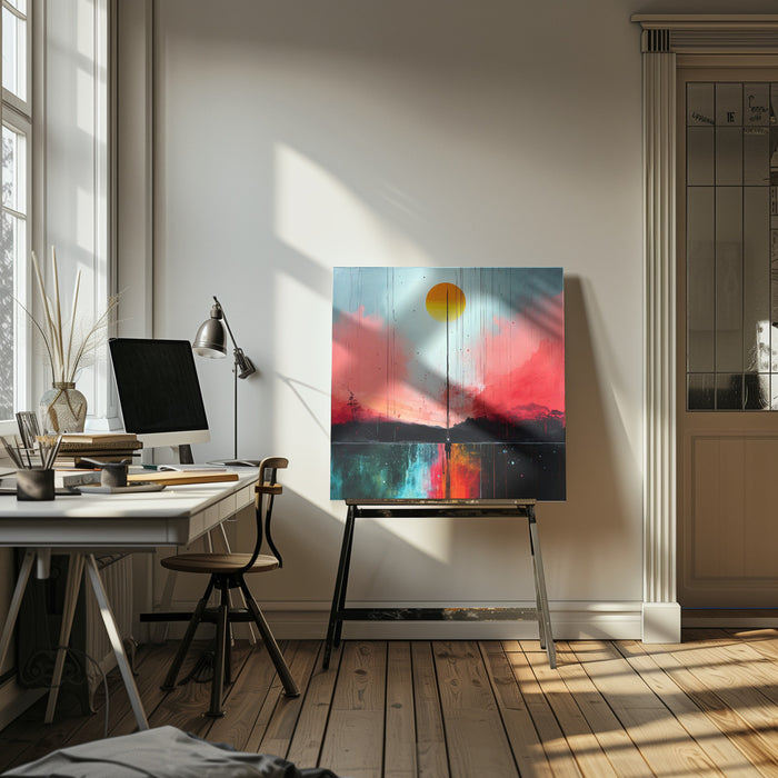 Second World 5 by Justyna Jaszke Square Canvas Print Art for Modern Home Decor. Decorate your office or living room with canvas artwork