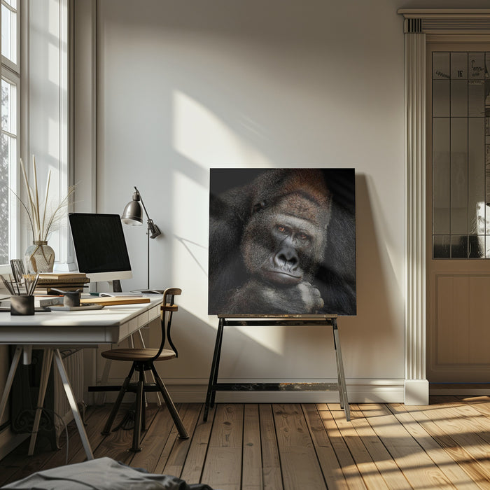 ONE MOMENT IN CONTACT Square Canvas Art  Antje Wenner-Braun 