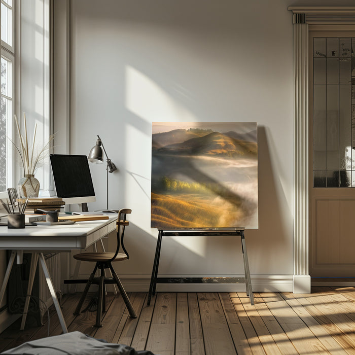 Mists... by Krzysztof Browko Square Canvas Print Art for Modern Home Decor. Decorate your office or living room with canvas artwork