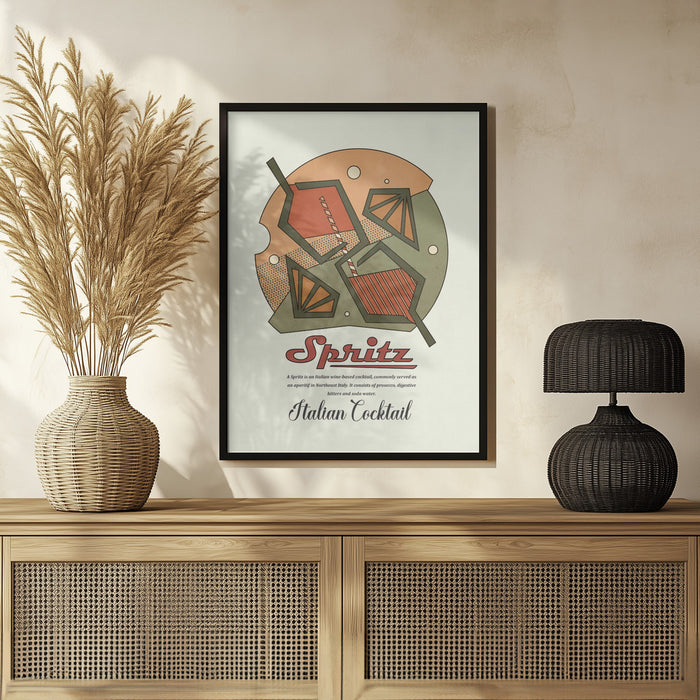Geometrical spritz print - Dion Gem Framed Art | Home or Office Art