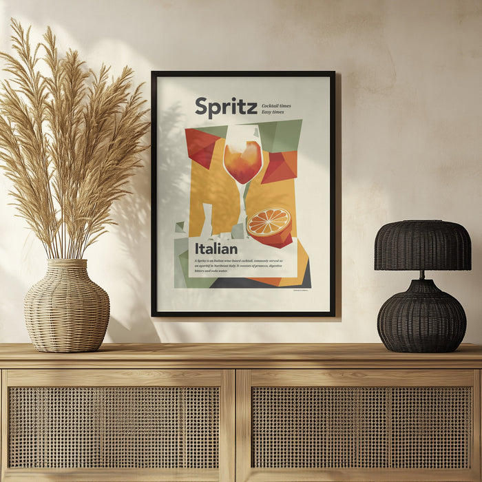 Aperol spritz print - Dion Gem Framed Art | Home or Office Art