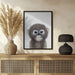 Peekaboo Baby Monkey Framed Art Lola Peacock | Home or Office Art