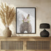 Floral Bunny Back Framed Art Lola Peacock | Home or Office Art