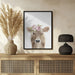 Floral Baby Calf Framed Art Lola Peacock | Home or Office Art