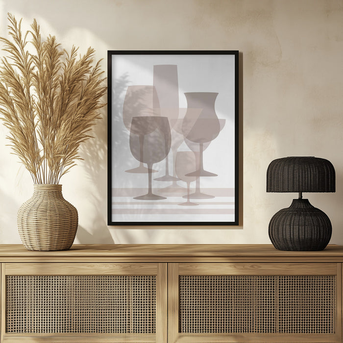 Layered Glass Harmony - Martina Framed Art | Home or Office Art