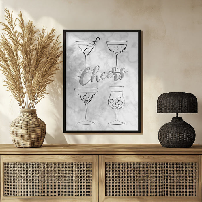Cheers Cocktails - Martina Framed Art | Home or Office Art