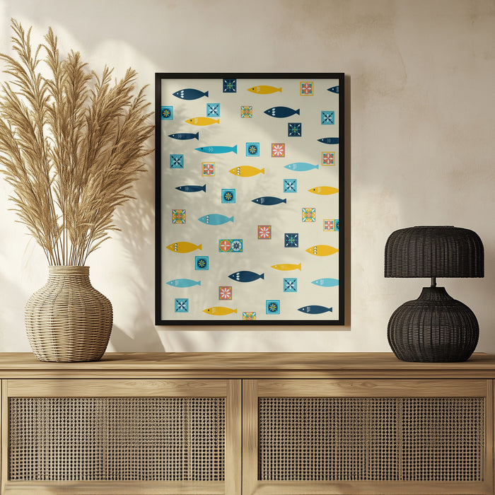Sardinas Y Mosaicos - Elizabeth C Framed Art | Home or Office Art