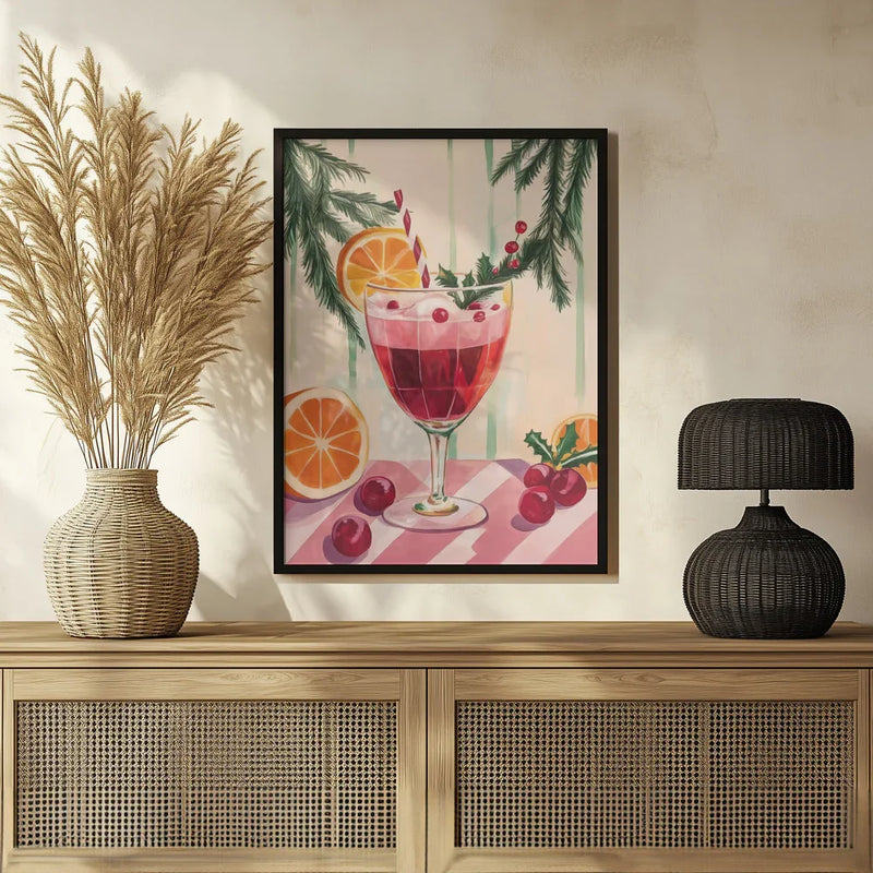 Christmas Red Cocktail - Melloi Art Prints Framed Art | Home or Office Art