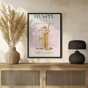 Greek Frappe Delight - Nazma Khokhar Framed Art | Home or Office Art
