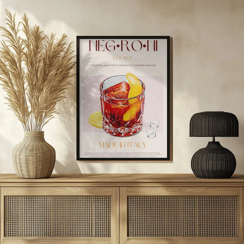 Negroni Delight - Nazma Khokhar Framed Art | Home or Office Art
