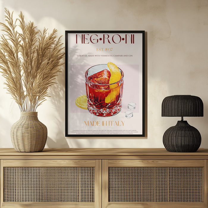 Negroni Delight - Nazma Khokhar Framed Art | Home or Office Art