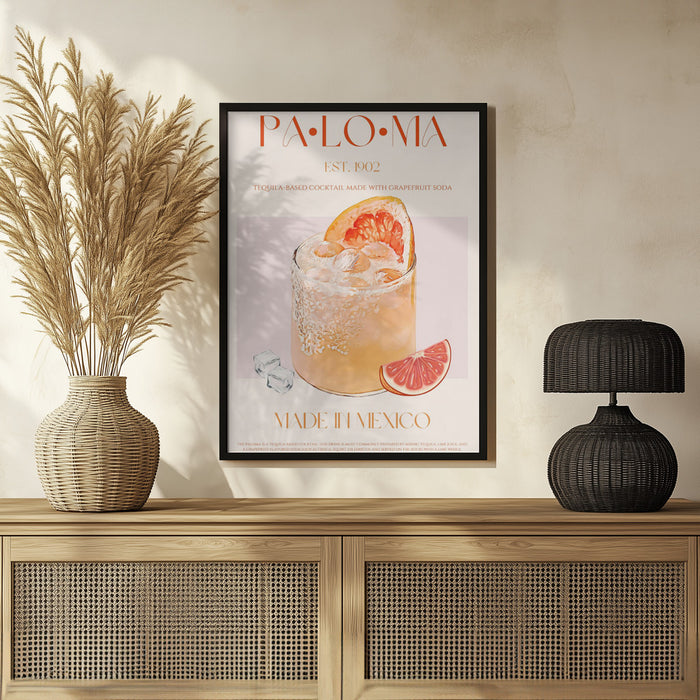 Tequila Sunrise Sip - Nazma Khokhar Framed Art | Home or Office Art