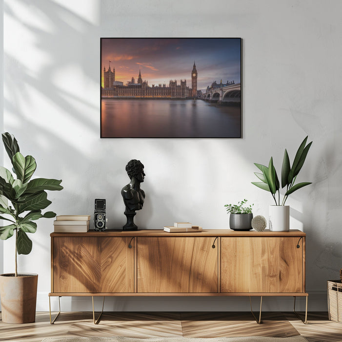 London Palace of Westminster Sunset - Merakiphotographer Framed Art | Home or Office Art
