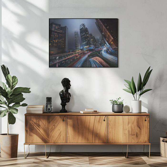 Hong Kong City Lights - Jesús M. García Framed Art | Home or Office Art