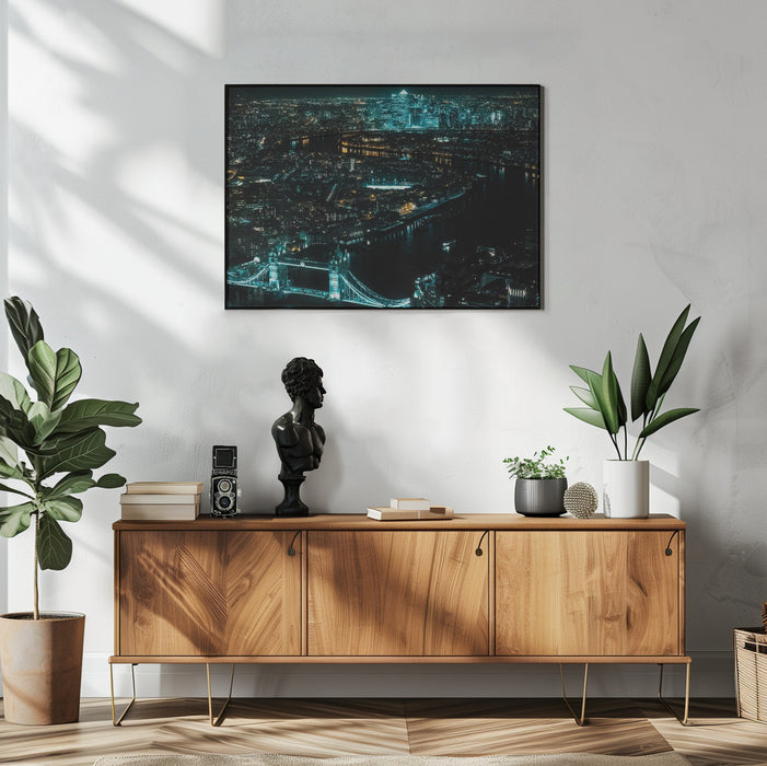 Cyberpunk London Framed Art I Framed Art ShutterLore | Home or Office Art