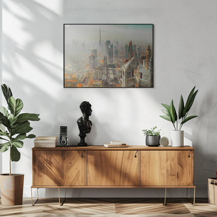Twin Tower Framed Art Dubai Framed Art Carmine Chiriacò | Home or Office Art