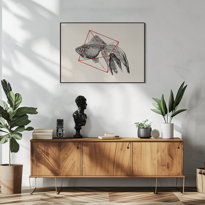 Fish In Geometrics Nº3 - Florent Bodart Framed Art | Home or Office Art