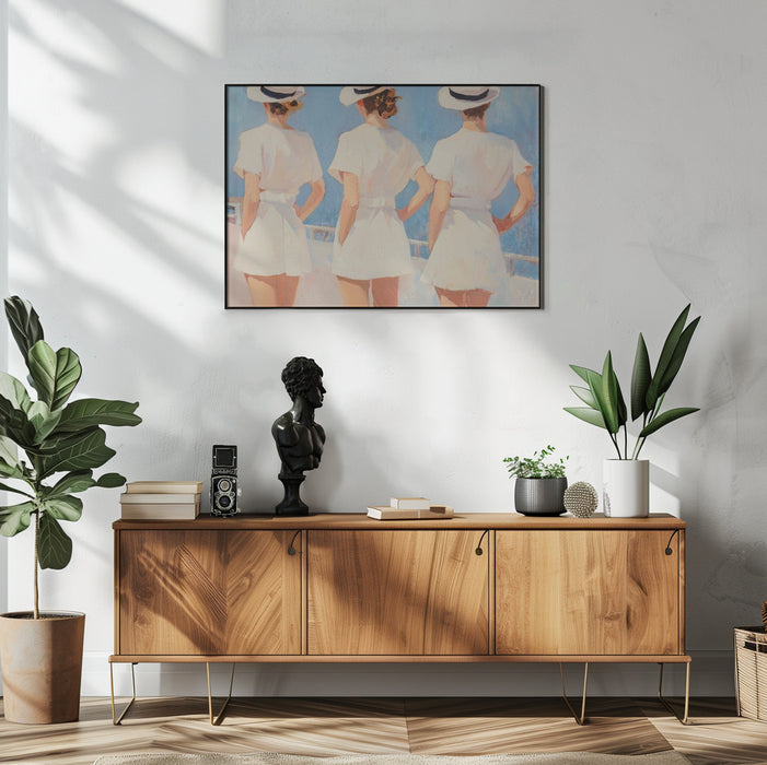 Retro Three Sailors - Melloi Art Prints Framed Art | Home or Office Art