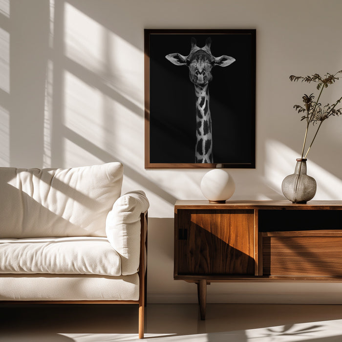 Giraffe Portrait Framed Art WildPhotoArt | Home or Office Art