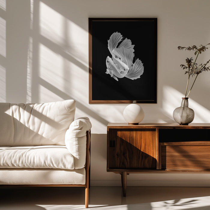 White Love Framed Art Andi Halil | Home or Office Art