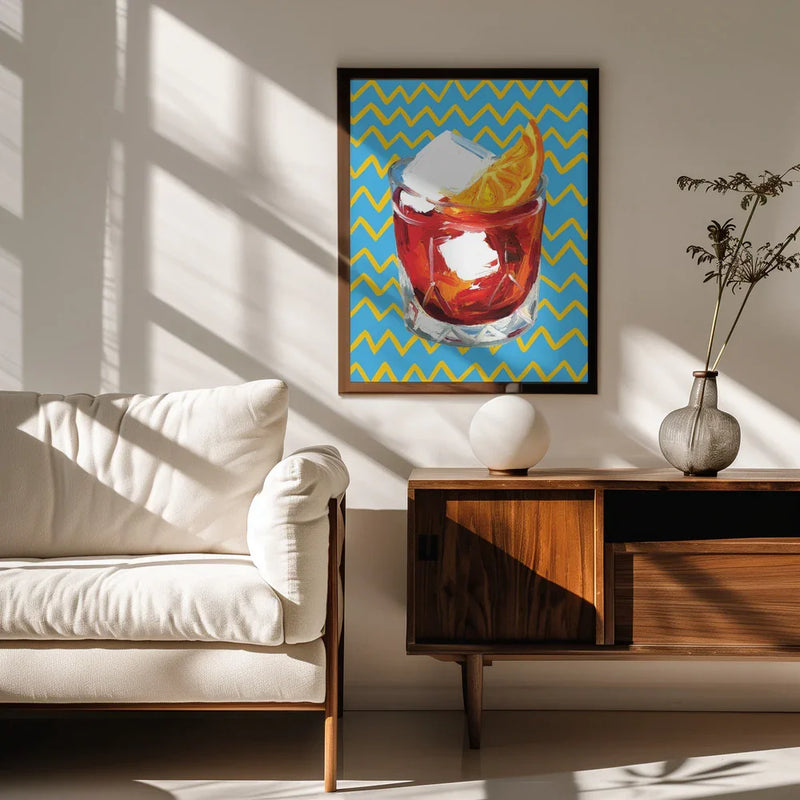 Negroni Blue - Alice Straker Framed Art | Home or Office Art