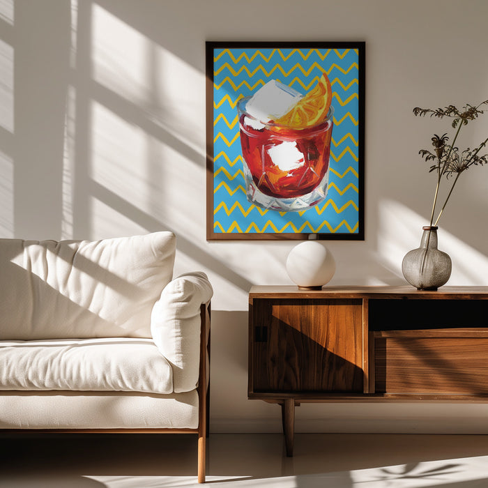 Negroni Blue - Alice Straker Framed Art | Home or Office Art