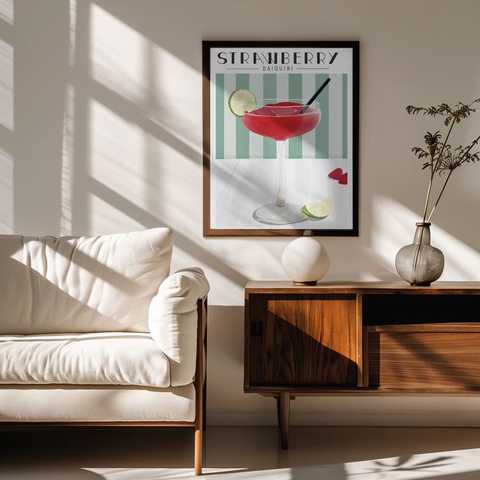 Strawberry Daiquiri - ByKammille Framed Art | Home or Office Art