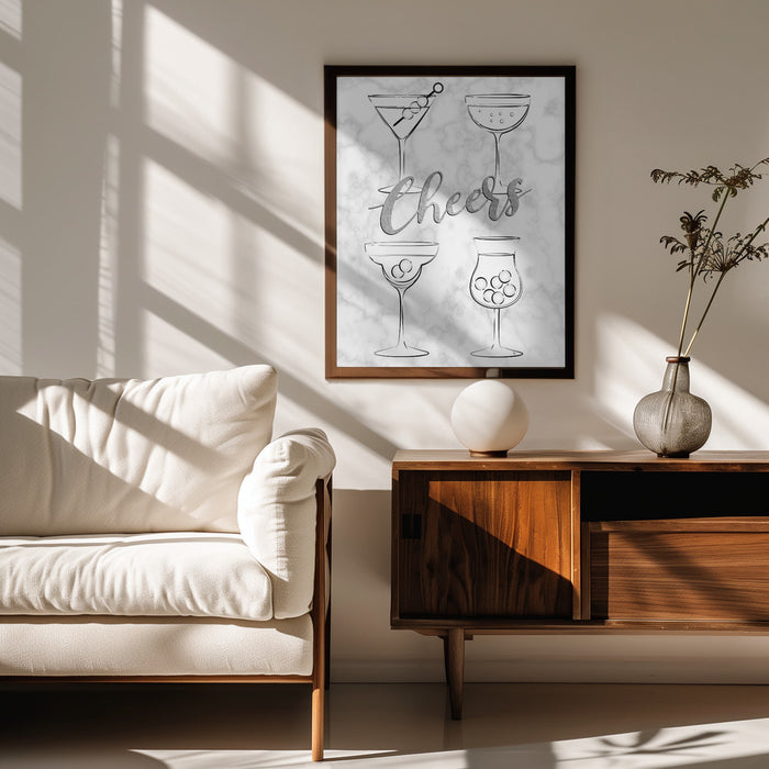 Cheers Cocktails - Martina Framed Art | Home or Office Art