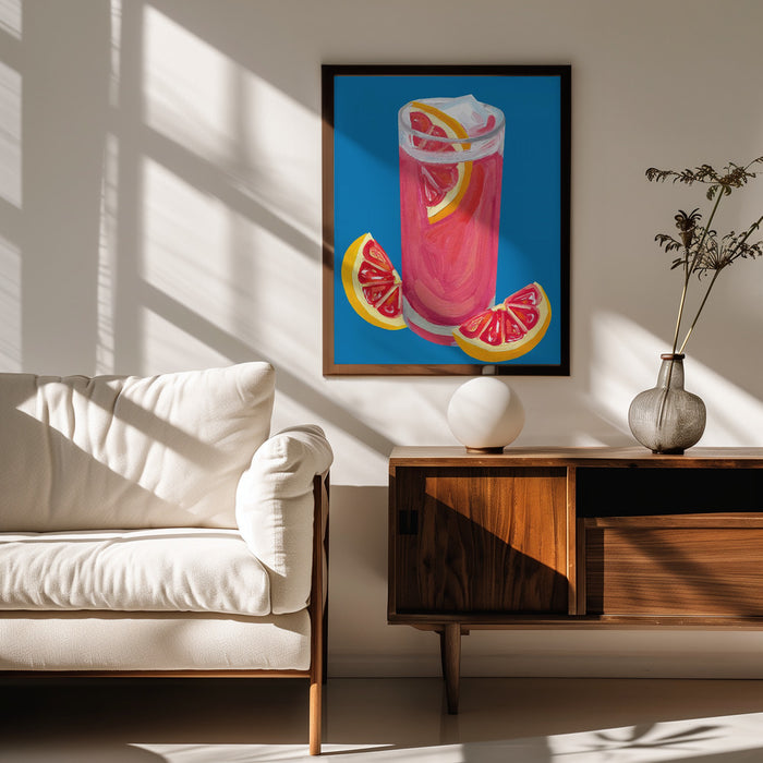 Grapefruit Paloma Blue - Alice Straker Framed Art | Home or Office Art
