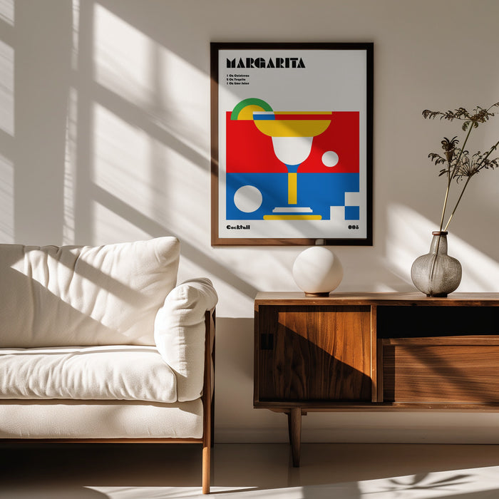 Margarita Bauhaus Cocktail - Retrodrome Framed Art | Home or Office Art