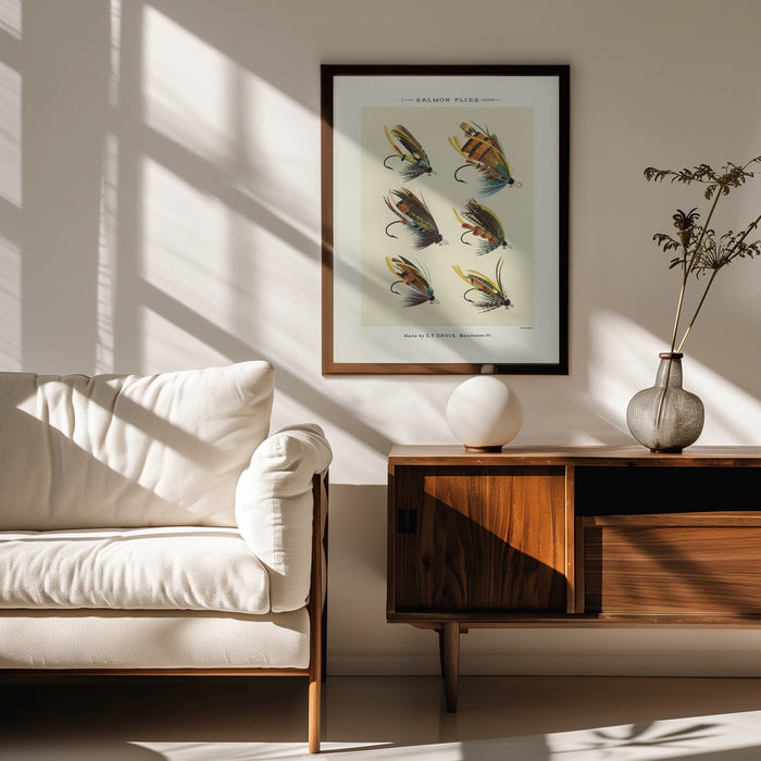 Salmon Fliee 1892 - Mary Orvis Marbury Framed Art | Home or Office Art