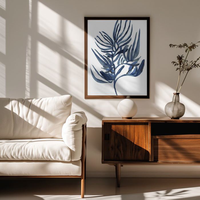 Blue Aquatic Plant Poster 1 - cartissi Framed Art | Home or Office Art