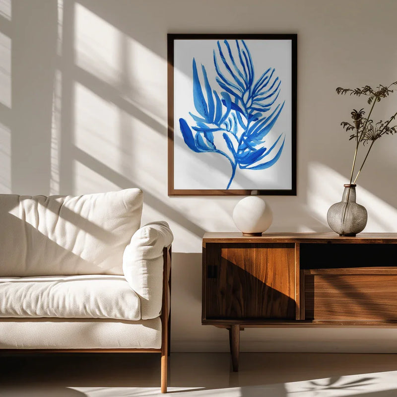 Blue Aquatic Plant Poster 6 - cartissi Framed Art | Home or Office Art